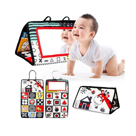 frler frler Baby Stoffbuch Spiegel Spielzeug Babybucher fur Kinder frler детская тканевая книга зеркальная игрушка детские книги для детей