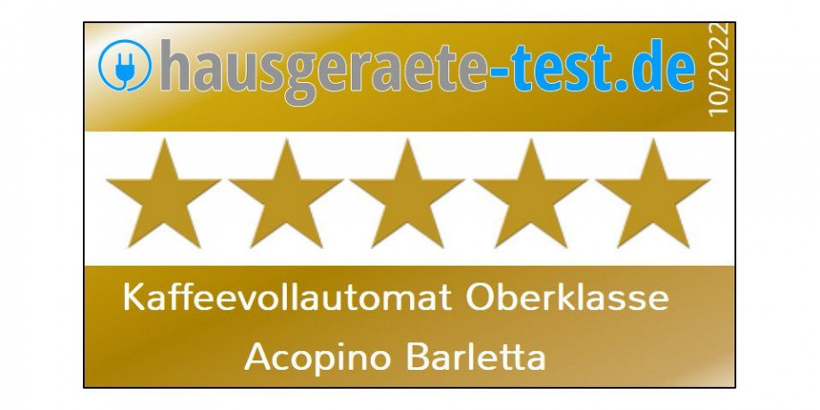 Acopino Acopino Kaffeevollautomat Barletta, Kaffee-Rezeptbuch, Doppelkesselsystem Anthrazyt Полностью автоматическая кофемашина Acopino Barletta, книга рецептов кофе, пароварка