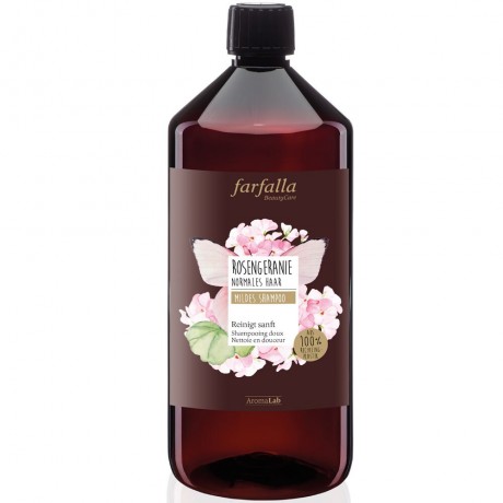 Farfalla Rosengeranie Mildes Shampoo Refill 1l  Rose Geranium Мягкий шампунь Сменный блок 1л