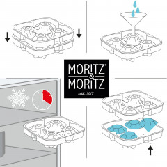 Moritz &amp; Moritz Moritz &amp; Moritz Eiswucrfelform Diamanten 2er Set  grau Набор бриллиантов в форме кубиков льда Moritz &amp;amp; Moritz, 2 шт.