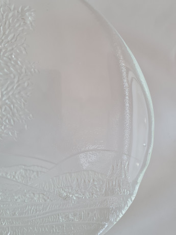 Studio Nova Sun Valley Стеклянное овальное блюдо "Деревья", 43 x 27 см, Германия, 1960-70гг.