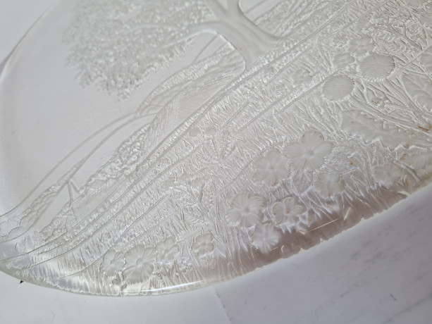 Studio Nova Sun Valley Стеклянное овальное блюдо "Деревья", 43 x 27 см, Германия, 1960-70гг.