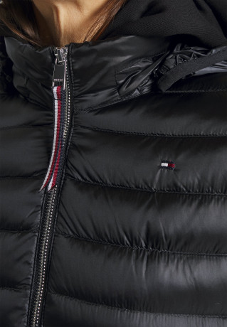 Tommy Hilfiger FEMININE COAT Down coat black ЖЕНСКОЕ ПАЛЬТО Пуховик черный