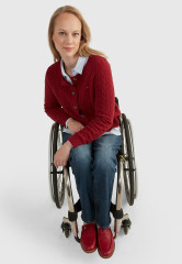 Tommy Hilfiger ADAPTIVE CABLE Cardigan regatta red АДАПТИВНЫЙ КАБЕЛЬ Кардиган регата красный