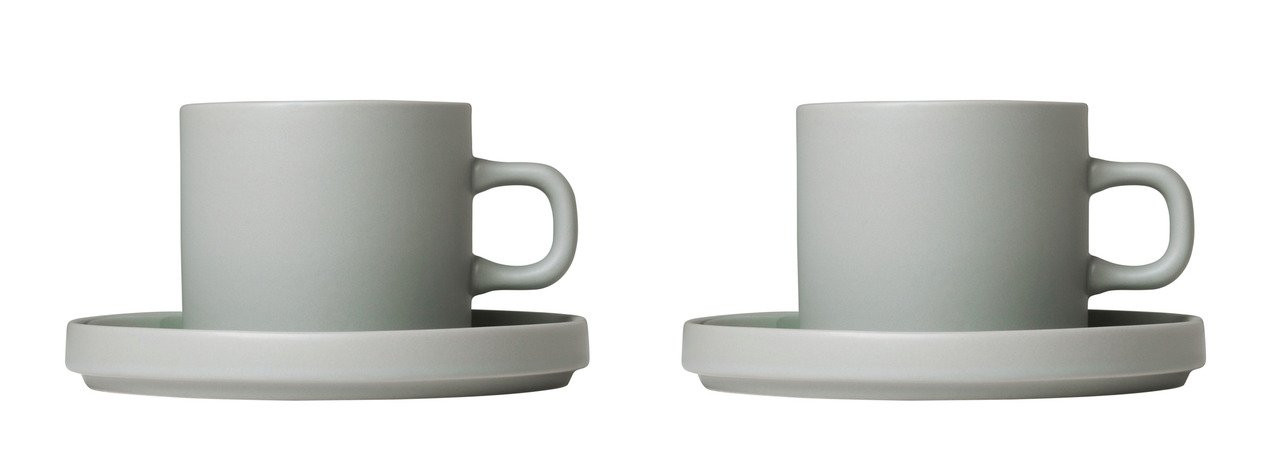 blomus blomus Set Kaffeetassen PILAR  Hellgrau бломус набор кофейных чашек ПИЛАР