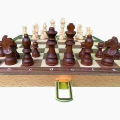 goki Schachspiel in Holzklappkassette Игра в шахматы в деревянном ящике