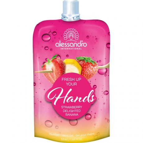 Alessandro (Алессандро) Hand & Nagelpflege Handgel Strawberry Delighted Banana Fresh Up Your Hands, 50 мл