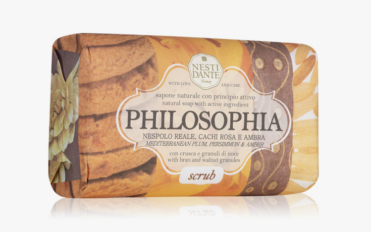 Nesti Dante Philosophia Scrub with Bran & Walnut Granules Naturseife Натуральное мыло скраб с отрубями и гранулами грецкого ореха 250г