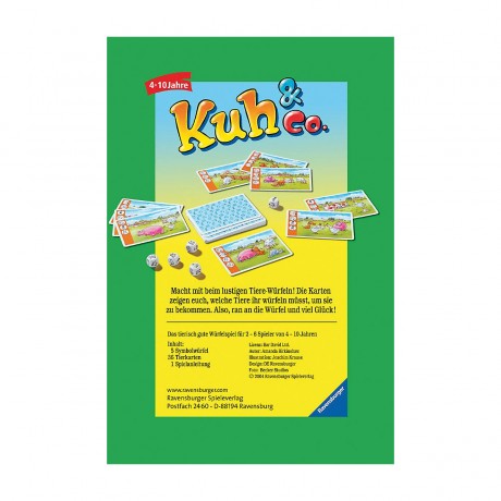Ravensburger Mitbringspiel Kuh  Co. Возьмите с собой игру Cow Co.