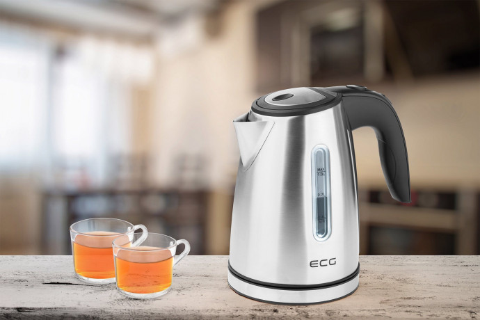 ECG ECG Wasserkocher RK 1050, 1 l, 1630 W, Volumen 1,0 l, 360° Drehsockel mit Kabelaufwickelung  Электрочайник RK 1050, 1 л, 1630 Вт, объем 1,0 л, вращающееся на 360° основание с намоткой кабеля