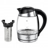 T24 T24 Wasser-/Teekocher Glas Wasserkocher mit Teesieb 1,8L Temperaturwahl 60-100°, 2200 W Стеклянный чайник для приготовления чая и воды T24 с ситечком для чая, 1,8 л, выбор температуры 60–100°, 2200 Вт