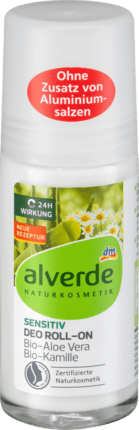 alverde NATURKOSMETIK Шариковый Дезодорант Алоэ вера Ромашка для чувствительной кожи, 50 мл