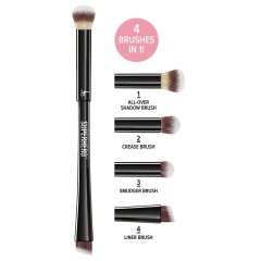 IT Cosmetics Superhero 4-in-1 Eye-Transforming Super Shadow and Liner Brush Lidschattenpinsel Pinsel, 1 шт.