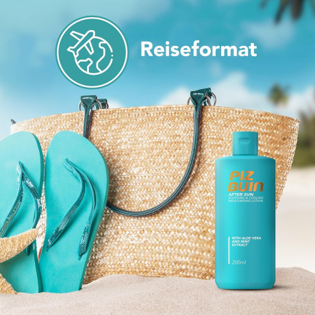 Piz Buin After Sun Soothing & Cooling Moisturising Lotion, Увлажняющий лосьон Piz Buin After Sun с успокаивающим и охлаждающим эффектом, 200 мл