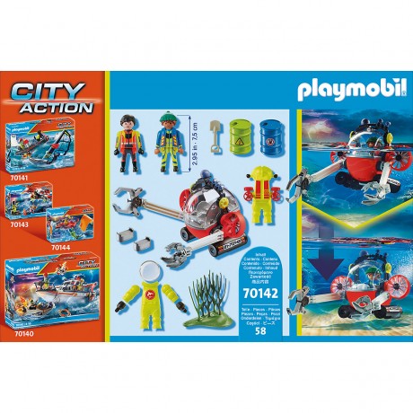 PLAYMOBIL PLAYMOBIL 70142 Seenot: Umwelteinsatz mit Tauchboot PLAYMOBIL 70142 бедствие на море: экологическая миссия с подводным аппаратом