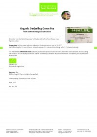 Krauterhaus Sanct Bernhardt Organic Green Tea Darjeeling, 35 г