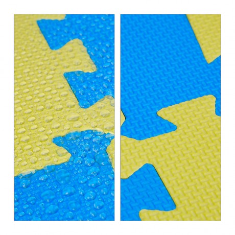 relaxdays 36 x Puzzlematte Sterne blau-gelb 36 x коврик-пазл звезды сине-желтый