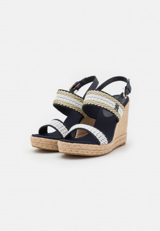 Tommy Hilfiger GOLDEN WEBBING WEDGE Espadrilles space blue GOLDEN WEBBING WEBBING WEDGE Эспадрильи космический синий