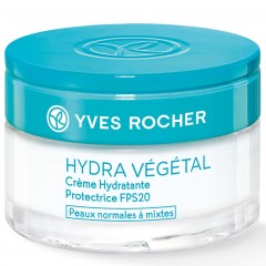 Yves Rocher Hydra Vegetal Schutzende Feuchtigkeitscreme gel LSF20  Hydra Vegetal Защитный увлажняющий крем SPF20