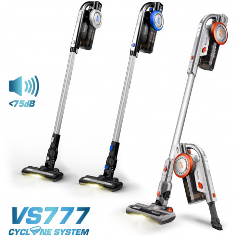 TurboTronic by Z-Line TurboTronic by Z-Line Akku-Hand-und Stielstaubsauger 8 kpa, 45 Min. Laufzeit, ultra-Leichtgewicht Boden Staubsauger, 120 W, beutellos, kabelloser Handsauger mit Wandhalterung, LIEFERUMFANG: Bodenduse inkl. LED-Licht, Fugenduse mit Pi