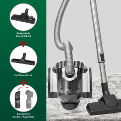 ProfiCare ProfiCare Bodenstaubsauger PC-BS 3110, 700 W, beutellos, Edelstahl-Teleskoprohr  Канистровый пылесос ProfiCare PC-BS 3110, 700 Вт, без мешка, телескопическая трубка из нержавеющей стали