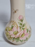 Ваза винтажная Royal Winton Staffor Dhire England, керамика с желто-розовым цветочным декором и светло-зеленой окантовкой, 13 x 6 см, Англия, 1960-70гг.