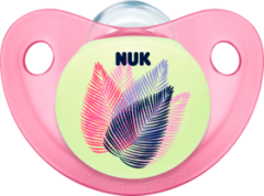 Nuk Соска (успокаивающая) Силиконовая, Night и Day, Размер 1, 0-6 Месяц	ы, Motiv Girl, 2 шт