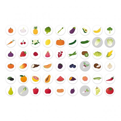 Janod -WWF Geschwindigkeitsspiel Jahreszeiten Obst  Gemuse -Игра на скорость WWF приправляет фрукты и овощи