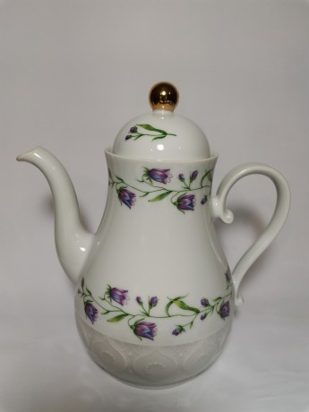 Сервиз чайный винтажный Schirnding Bavaria на 4 персоны, с нежным цветочным декором, 19 предметов, фарфор, Германия, 1960 год.