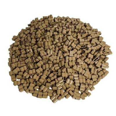 LEGO LEGO 1x2 Mauersteine Dunkelbeige - 250 Stuck - Dark Tan bricks 30136 Кубики LEGO 1x2 темно-бежевого цвета — 250 штук — темно-коричневые кирпичи 30136