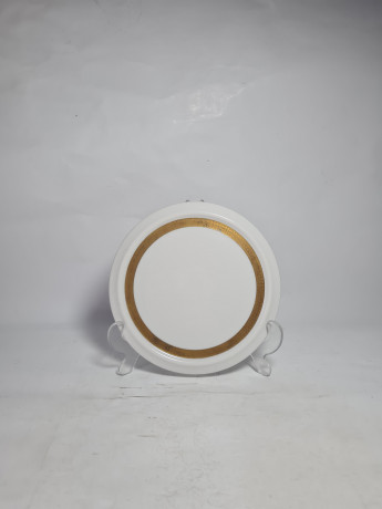 Блюдо винтажное Rosenthal  / Selb Plossberg Bavaria с золотым орнаментом, фарфор, 28 см, Германия, 1970-80гг.