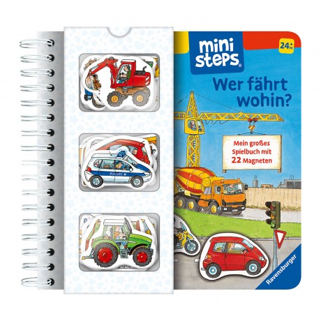 Ravensburger ministeps® Wer fahrt wohin? mit 22 Magnetteilen ministeps® Кто куда? с 22 магнитными частями