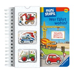 Ravensburger ministeps® Wer fahrt wohin? mit 22 Magnetteilen ministeps® Кто куда? с 22 магнитными частями