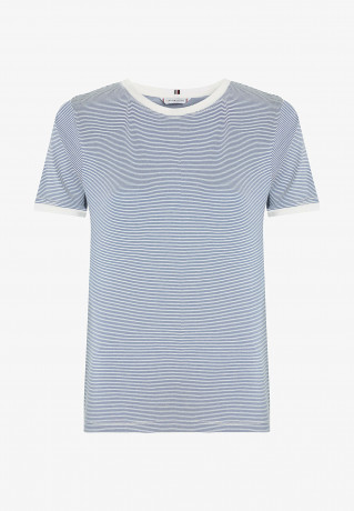 Tommy Hilfiger STRIPE Print T-shirt ultra blue  ecru breton stp ПОЛОСКА Футболка с принтом ультра синий экрю бретон стп