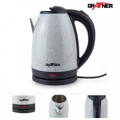 Grafner Grafner Wasserkocher Grafner Design-Wasserkocher Edelstahl 1,7l max. 2200W WK10752 schwarz Sprenkel, 1.7 l, 2200 W, Edelstahl, energiesparend Grau Чайник Grafner Чайник Grafner design нержавеющая сталь 1,7л макс.2200Вт WK10752 черный в крапинку, 1