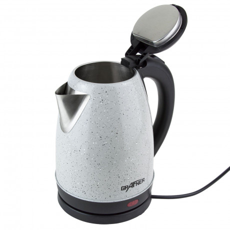 Grafner Grafner Wasserkocher Grafner Design-Wasserkocher Edelstahl 1,7l max. 2200W WK10752 schwarz Sprenkel, 1.7 l, 2200 W, Edelstahl, energiesparend Grau Чайник Grafner Чайник Grafner design нержавеющая сталь 1,7л макс.2200Вт WK10752 черный в крапинку, 1