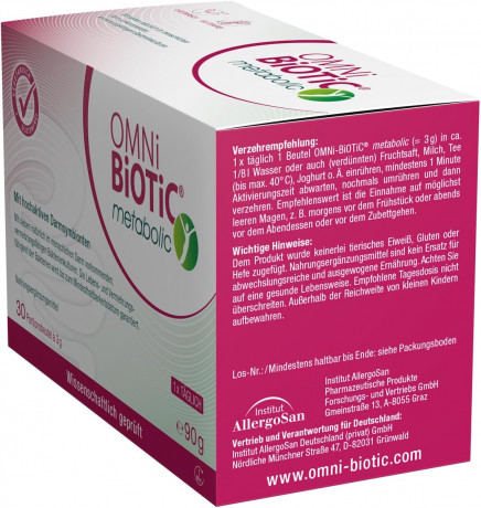 OMNI BIOTIC metabolic 30st, Комплекс бактерий 7 штаммов Омни Биотик Метаболический для здоровья кишечника и котроля веса, 30 саше