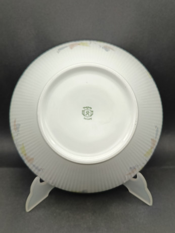 Тарелки винтажные Thomas, ребристая фактура, пастельный декор, фарфор, 2 шт., 23 и 21 см, Германия, 1970-80 гг.