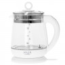 Adler Adler Wasserkocher AD 1299 Glas Wasserkocher 1,5 L 2200 W mit Teesieb und Temperatur-Rege  Чайник Adler AD 1299 стеклянный чайник 1,5 л 2200 Вт с ситечком и регулятором температуры