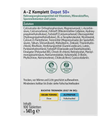 altapharma A-Z Depot ab 50 2stk Комплексные Мультивитамины для людей старше 50-ти лет, в таблетках, с витаминами и минералами 100 шт x 2 упаквки