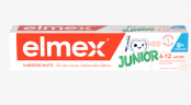 elmex Zahnpasta Kinder Junior 6-12 Jahren 75 ml x 4stk, Детская зубная паста для детей 6-12 лет с комплексом Neo-Aminex для защиты от кариеса, 75 мл x 4 шт