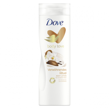Dove Bodylotion Verwohnendes Ritual mit Sheabutter und Vanilleduft, Дав Увлажняющий лосьон для тела с маслом ши и ванильным ароматом, 400 мл