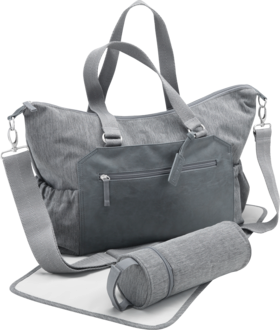 babylove Серая Многофункциональная Сумка с Карманами для Молодых Мам Подходит для Всех Колясок, 1 шт