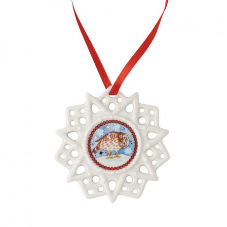 Hutschenreuther Hutschenreuther Schmucksterne Schmuckstern 'Eule' d: 7,5 cm Декоративные звезды Hutschenreuther декоративная звезда "Сова" d: 7,5 см