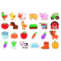 Lelin Holzspielzeug Magnet-Set 48 tlg. Набор деревянных игрушечных магнитов 48 шт.