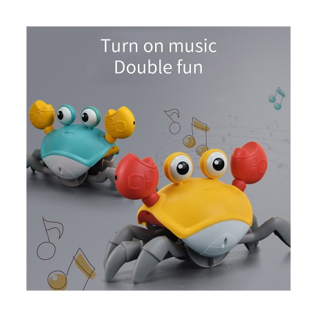 frler frler Krabbelnde Krabbe Baby Spielzeug mit Musik und LED-Leuchten Krabbelspielzeug fur Kinder frler Ползучий краб