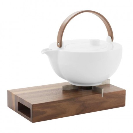 Friesland Friesland Chai Weiss - Nussbaum Teekanne mit Holzhenkel aus Nussbaumholz 1,0 l Чайник Friesland Chai White - Орех с деревянной ручкой из ореха 1,0 л