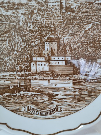 Hutschenreuther 1814 Декоративная тарелка "Винодельческие регионы Германии", 20см, Германия, 1970-80гг.