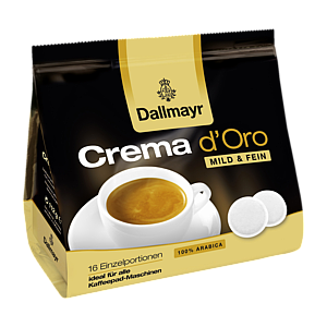 Dallmayr Crema d'Oro Кофе мягкий и нежный 112г, 16 саше