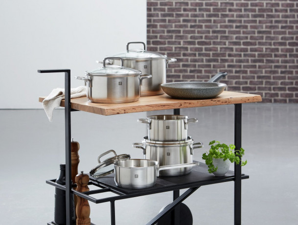 ZWILLING ZWILLING Kochtopfset Cube 6-tlg. silber Набор кастрюль ZWILLING Куб, 6 предм.